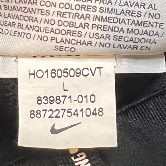 Nike Running Dri-Fit Woman's Leggings Large Black Crop Capri - Picture 12 of 15